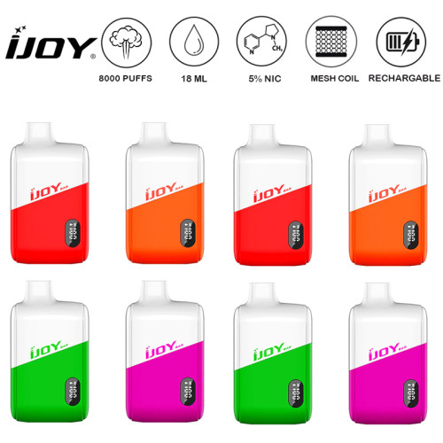 IJOY BAR IC8000 PUFFS RECHARGEABLE DISPOSABLE VAPE 5CT/DISPLAY